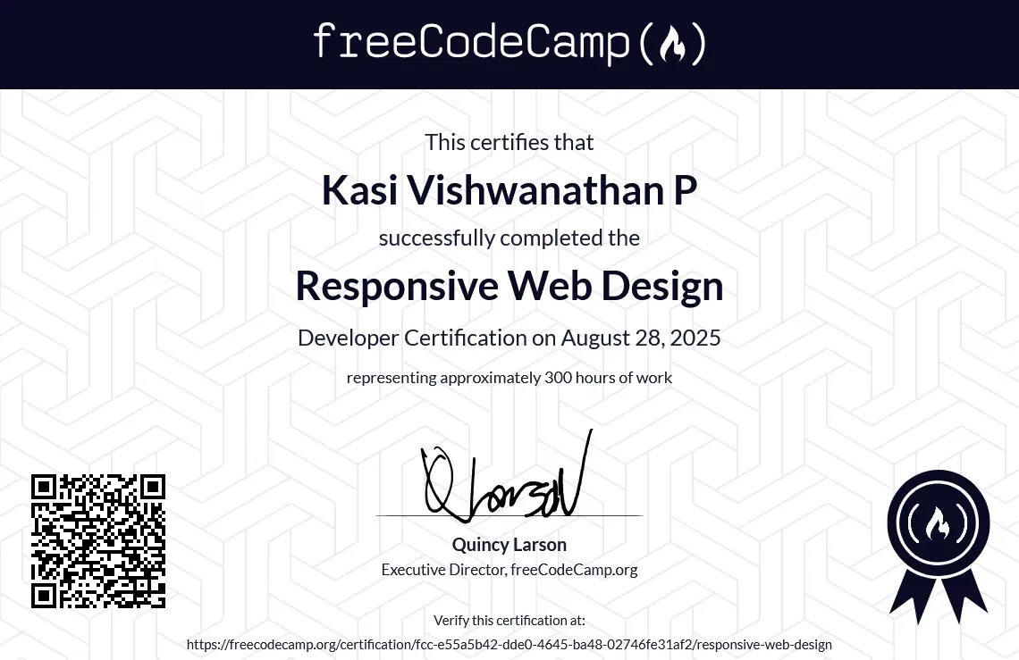 HTML CSS Certificate